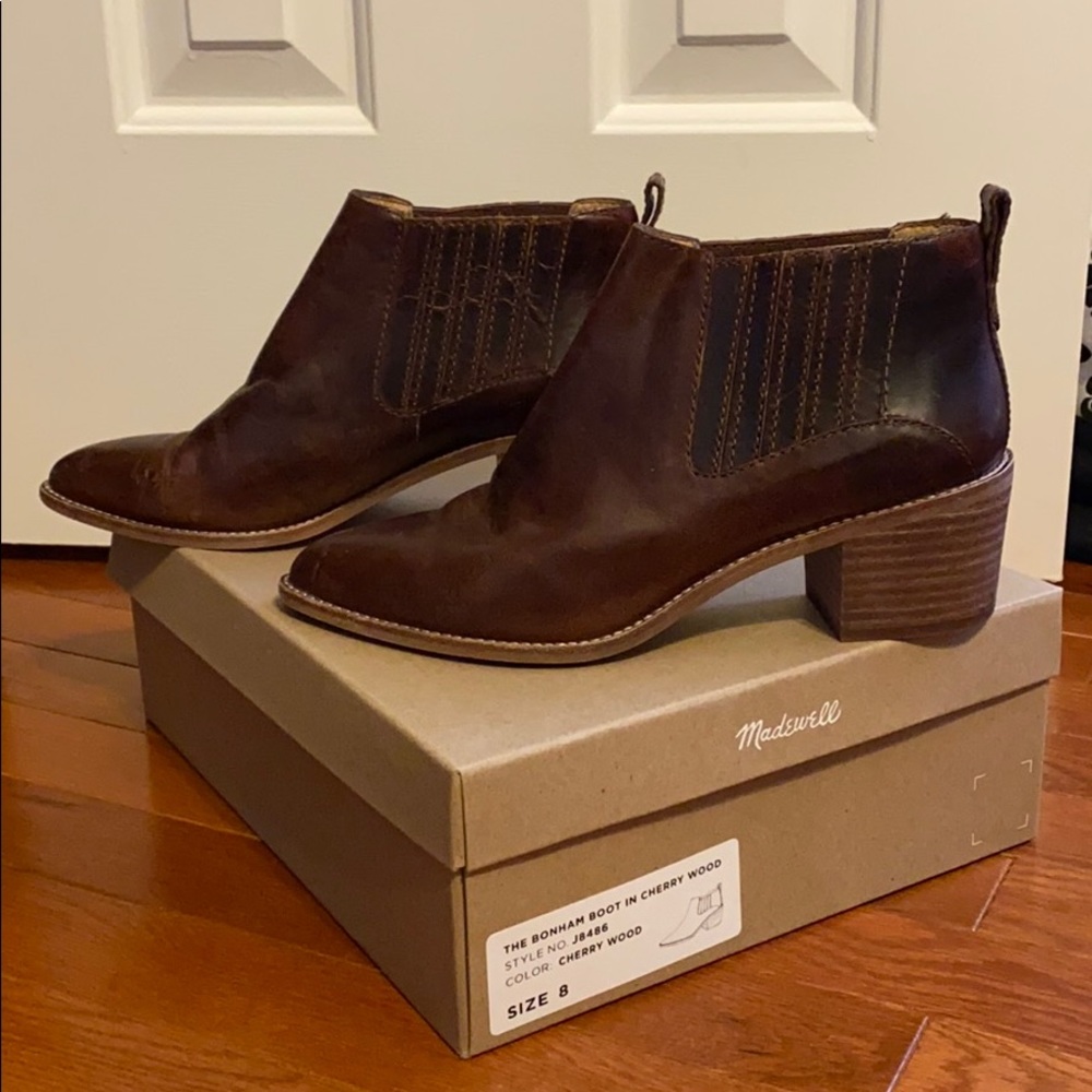 Madewell Bonham Boot in Cherry Wood